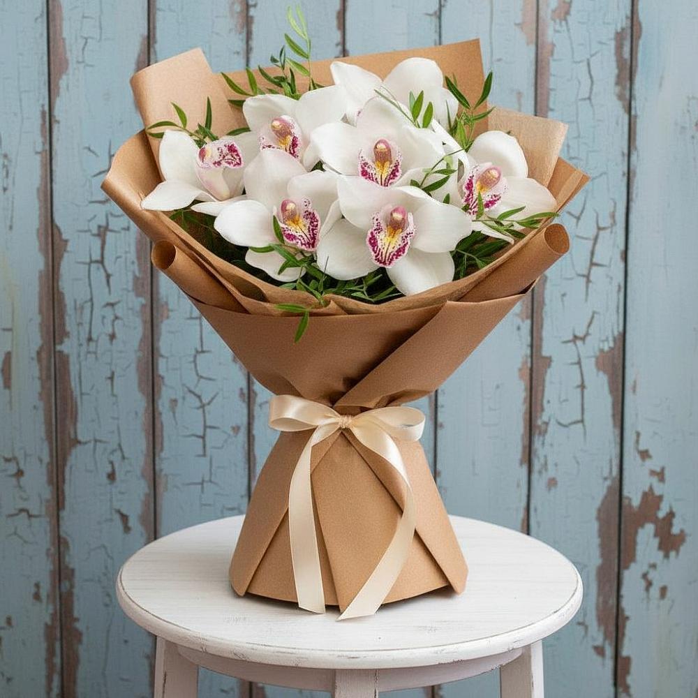 Букет цветов из: Орхидеи и Розы в Зеленогорском