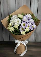 Букет цветов из:  Хризантемы и Розы в Зеленогорском