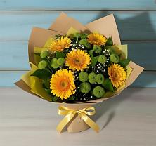 Букет цветов из:  Герберы и Хризантемы в Зеленогорском