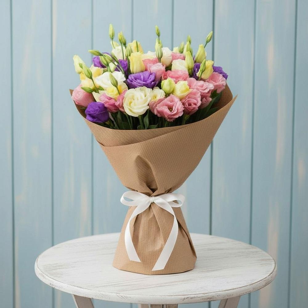 Букет цветов из: Лизиантусы в Зеленогорском