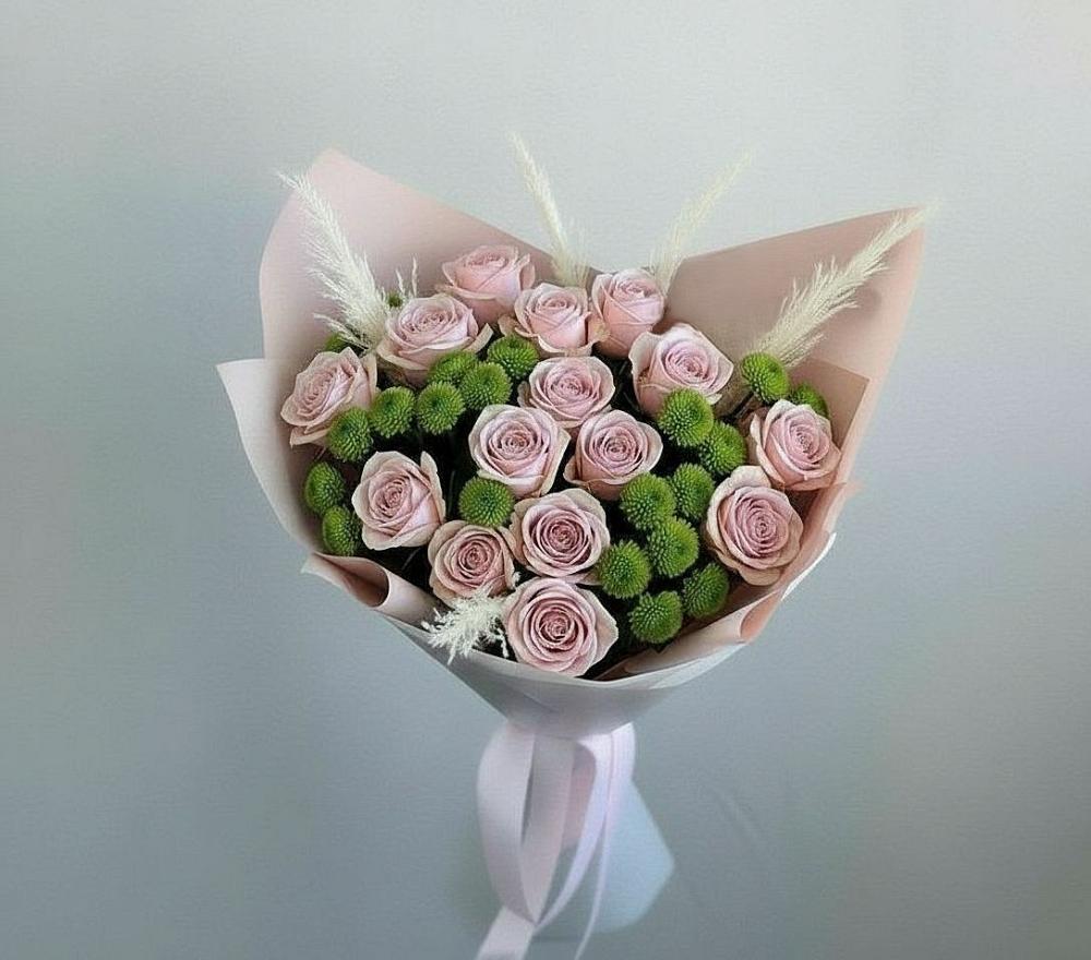 Букет цветов из: Розы и Хризантемы в Зеленогорском