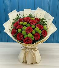 Букет цветов из:  Розы и Хризантемы в Зеленогорском