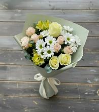 Букет цветов из:  Альстромерии, Розы и Хризантемы в Зеленогорском