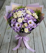 Букет цветов из:  Хризантемы и Розы в Зеленогорском